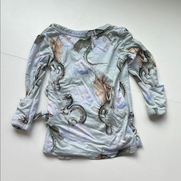 Posh Peanut Kids Dragon Print Wrap Top 0-3 months - Picture 4 of 4